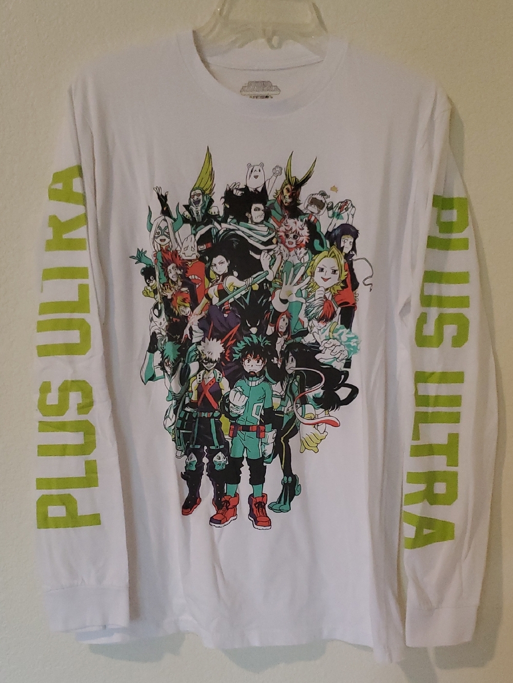 White Funimation Plus Ultra My Hero Academia Long-Sleeve Tee